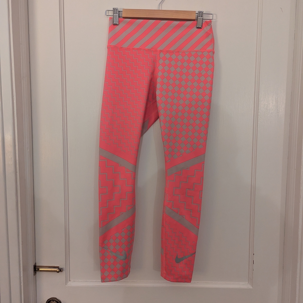 Nike Epic Lux Pink and Tan Leggings